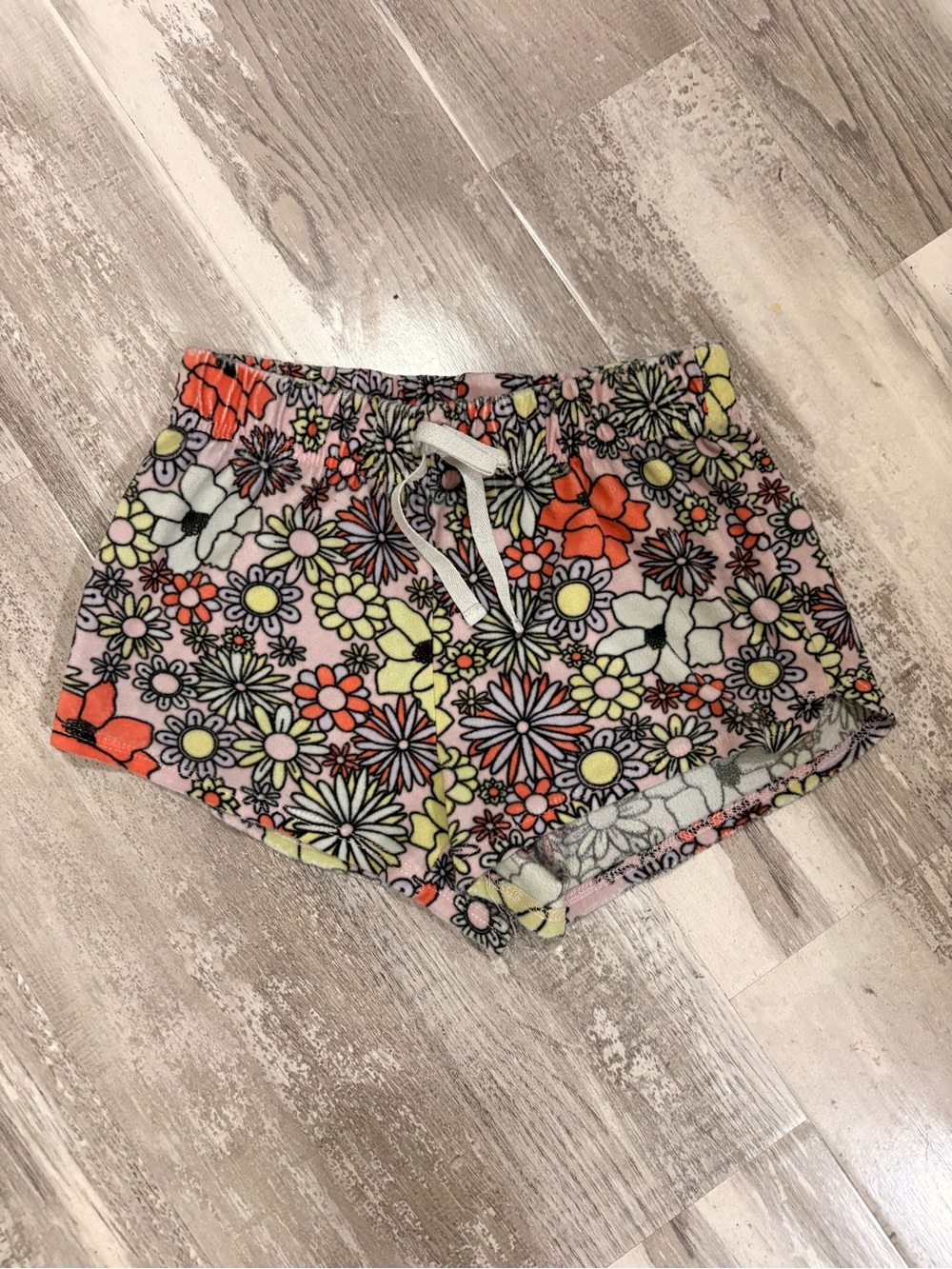 Girl Floral Lounge pajama Shorts - Multi Pink